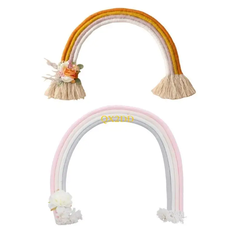 QX2D Accesorios para fotos de recién nacido arcoíris hecho a mano - imagen 4