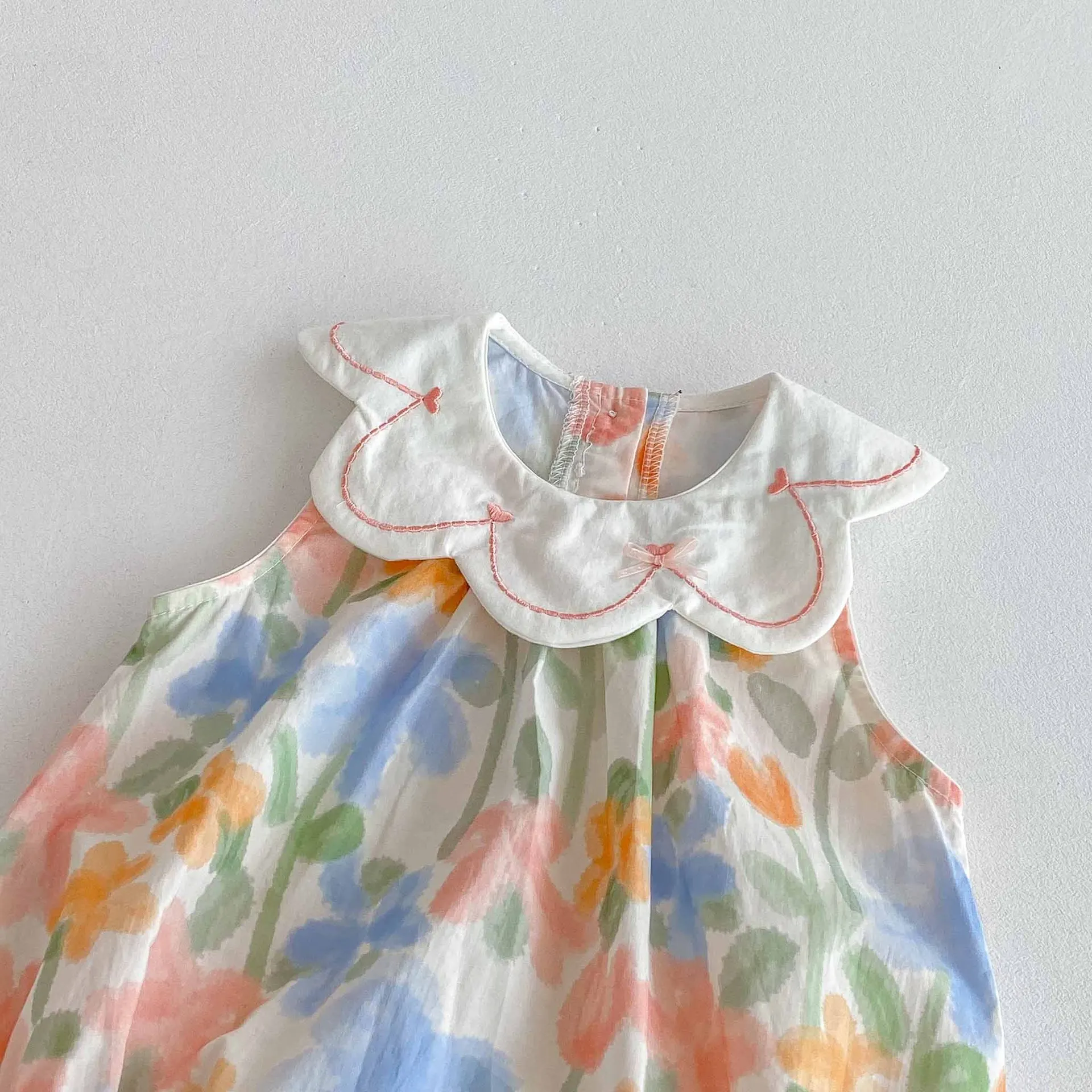 Mono sin mangas estampado floral para niñas - imagen 4
