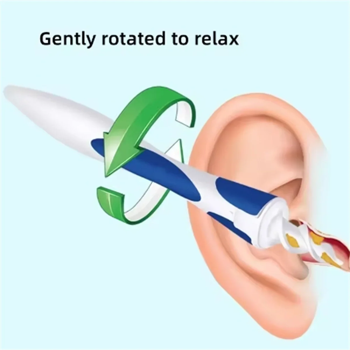 Removedor de aceite de oreja en espiral portátil suave, removedor de aceite de oreja para adultos y niños, herramienta de limpieza de cera de oídos de 16 cabezales - imagen 3