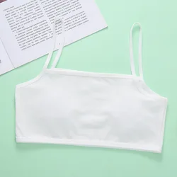 Chaleco de algodón liso sin tirantes para niñas en desarrollo