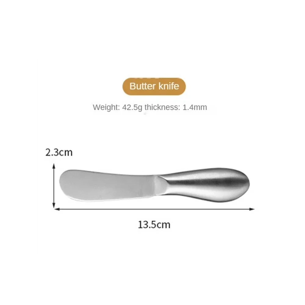 Cuchillo esparcidor de acero inoxidable para mantequilla y queso - imagen 5