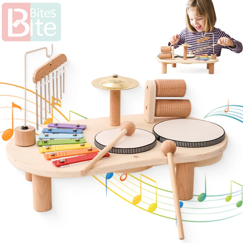 Campanas eolianas de madera – Juguete musical Montessori para bebés