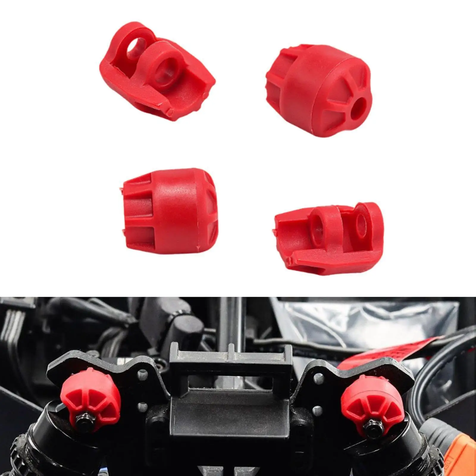 4Pcs Shock Cap Protector Accessories Upgrades Kits Replacement RC Shock Absorber Cap for 1:8 Scale Model RC Car Replace Vehicles