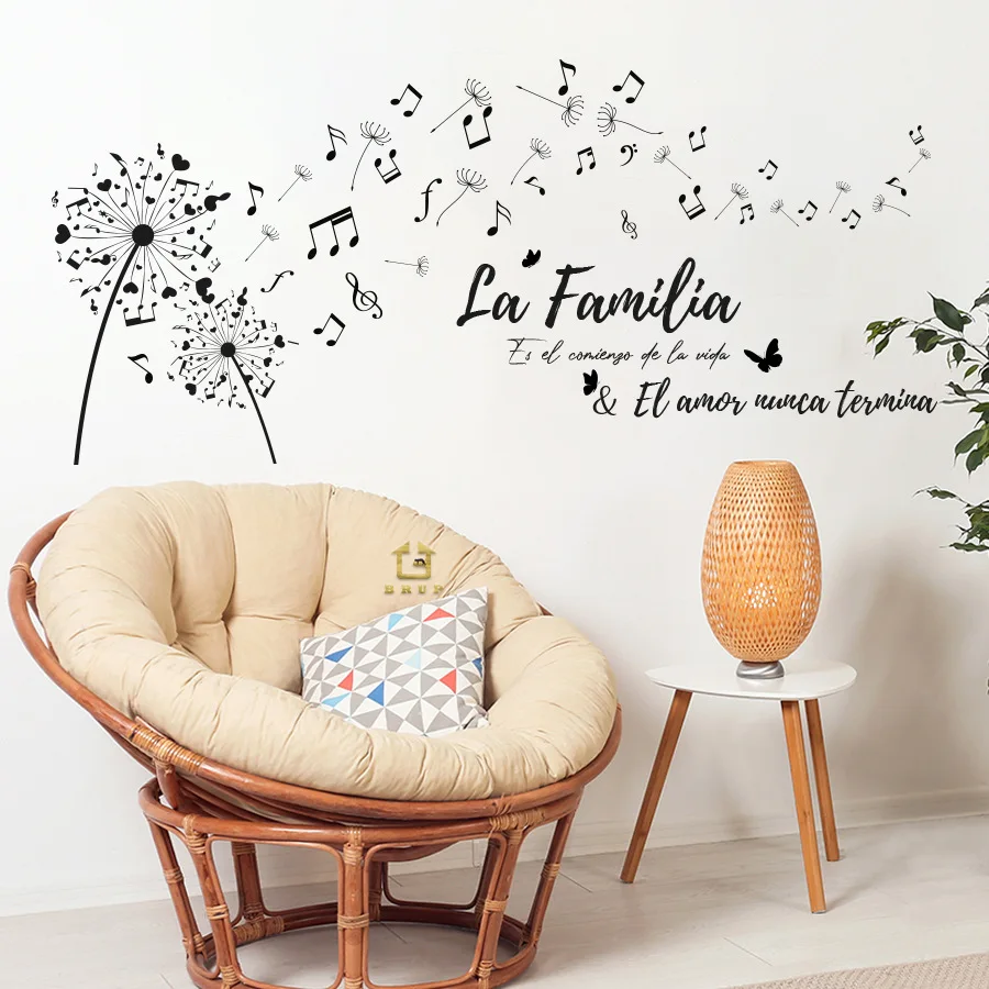 Pegatinas de pared con notas de partituras musicales, pegatinas de pared autoadhesivas simples para el hogar, pegatinas pequeñas y frescas para decoración de dormitorio y estudio - imagen 2