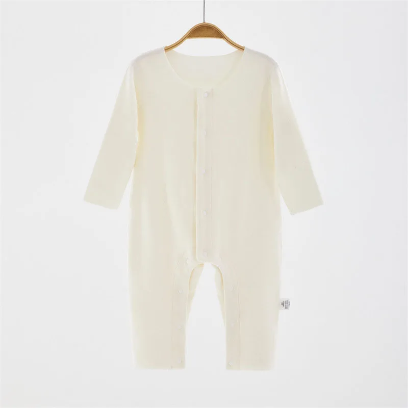 MILANCEL, nuevos peleles de primavera para bebés de 0 a 3 años, mono fino de Color sólido para niñas, pijamas coloridos de cuello redondo - imagen 4