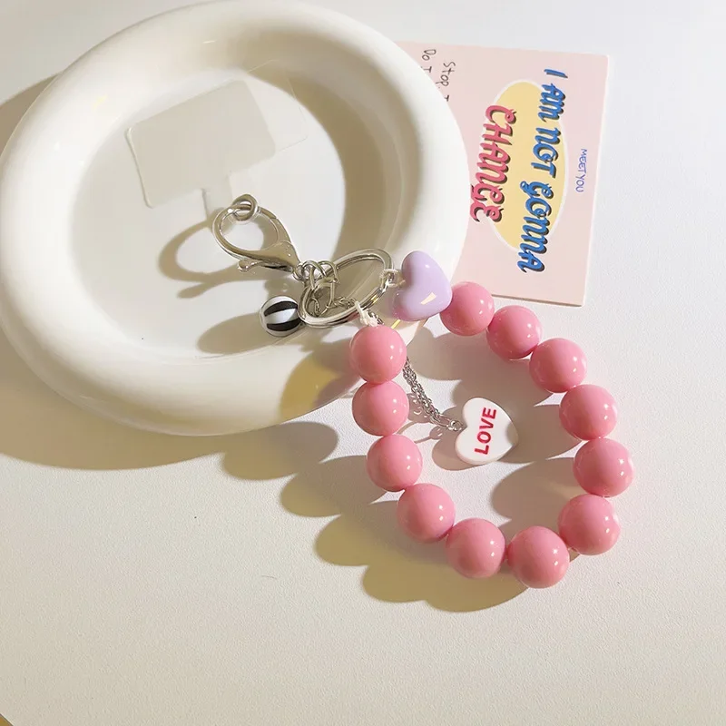 Pulsera antipérdida de cuentas hecha a mano con corazón amor - imagen 4