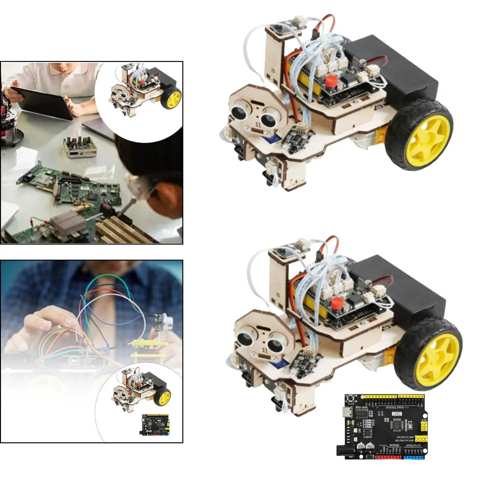 Smart Car Robot Robots Toy Electronics Programming Project Science Coding Kit Stem Educational Toy for Ages 8-12 12-16 Beginners