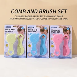 Set peine y cepillo bebé diseño oso para recién nacido suave seguro
