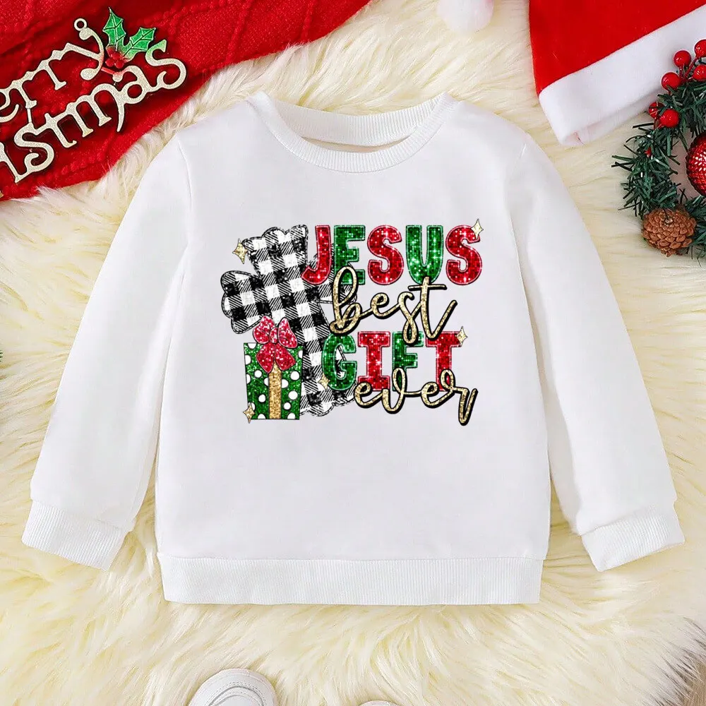 Just A Girl Who Loves Christmas-Sudadera con estampado para niños, Sudadera con capucha navideña para niños, suéter Topxmas Vibes, conjunto de sudaderas para niños - imagen 4
