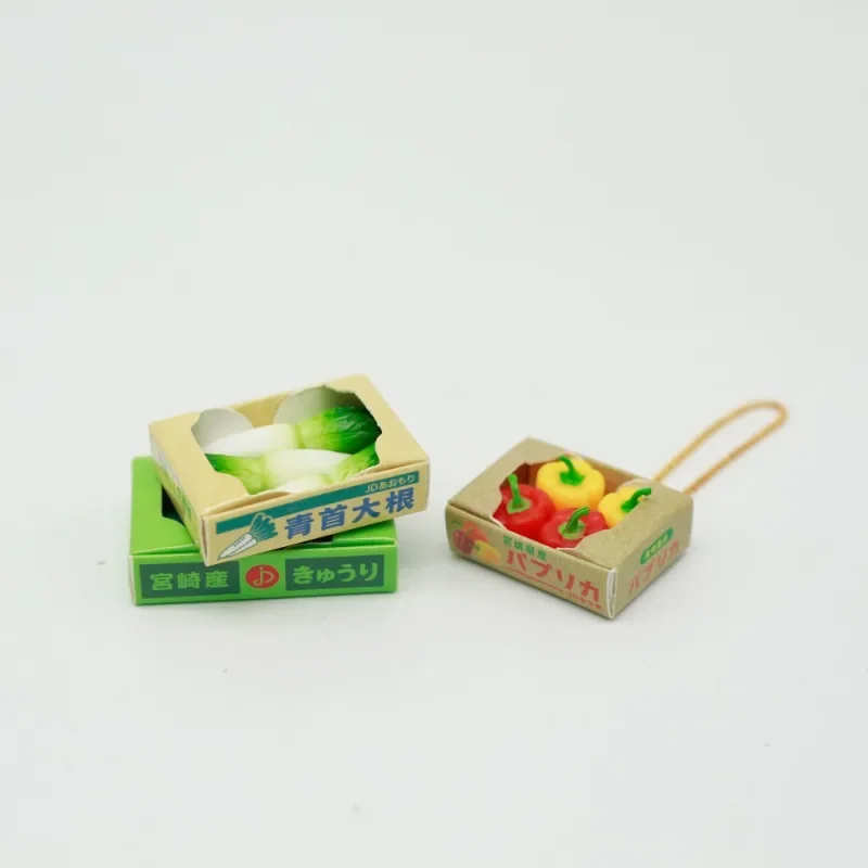 J-DREAM cápsula juguetes Mini caja de regalo de verduras simulación Snack colgante muñeca juguetes llavero recoger decoración - imagen 4