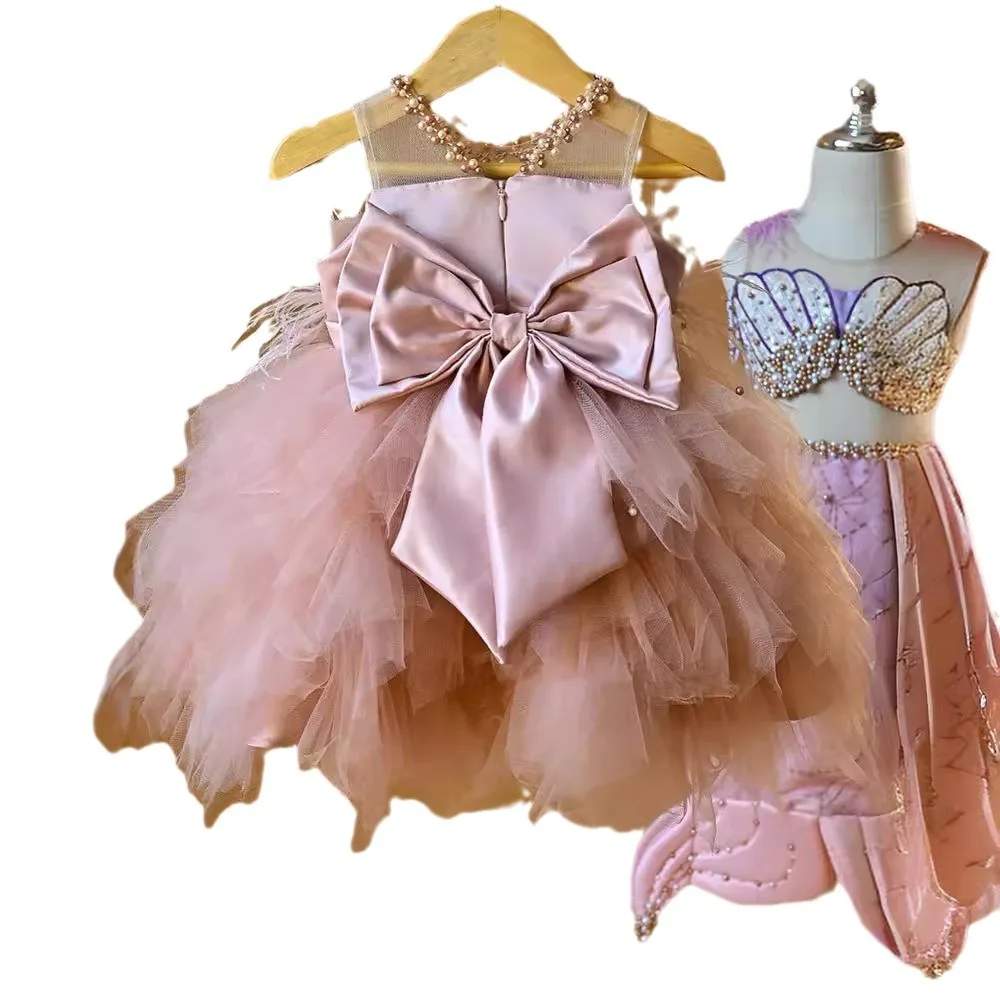 Vestido de princesa de cumpleaños para niña pequeña, confeti brillante, bohemio, pastel de arcoíris, traje para sesión de fotos de 1 a 6T - imagen 5