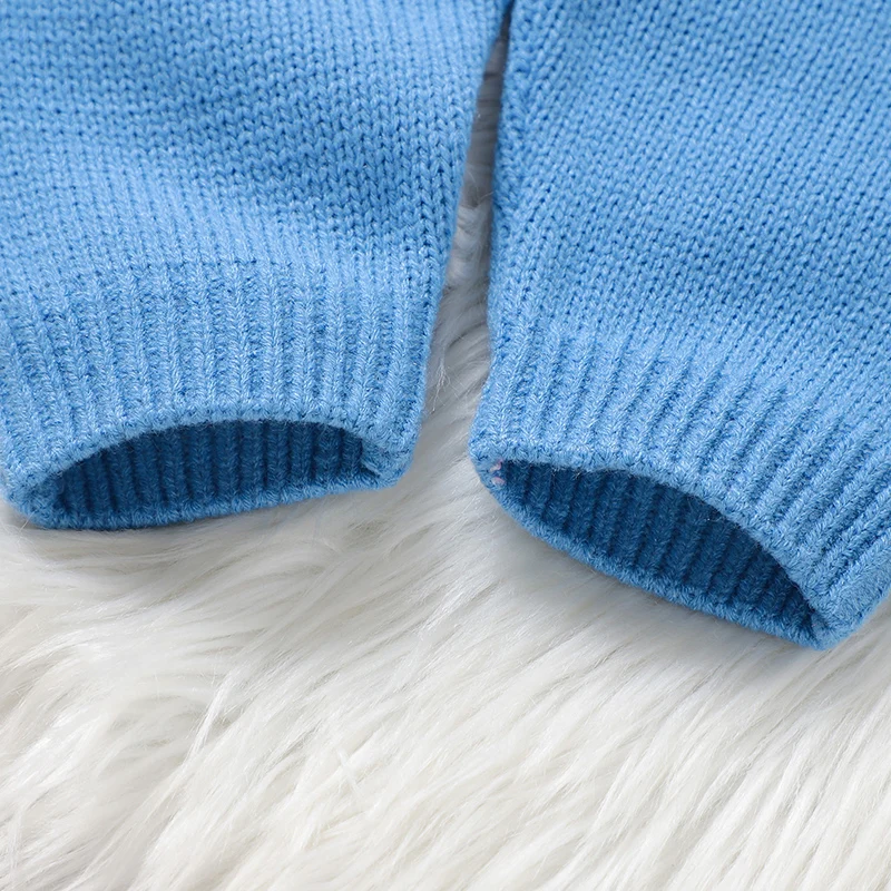 Peleles azules para bebé, ropa informal de punto sin mangas para recién nacidos, monos con tirantes para niños y niñas de 0 a 18m, monos de una pieza para niños pequeños - imagen 5