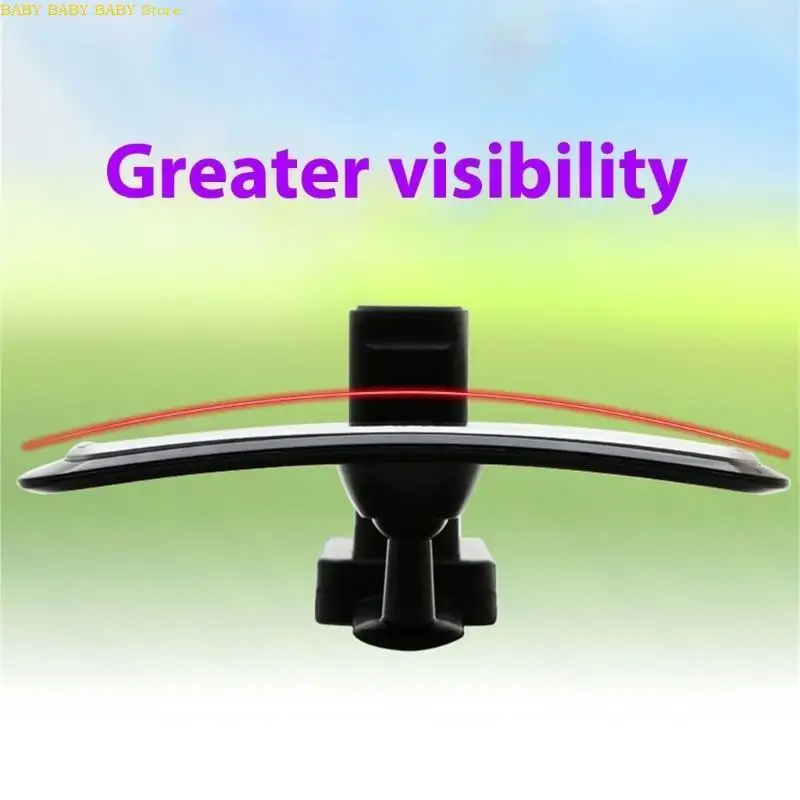 Espejo monitoreo coche Q81A para niños, lente ángulo amplio, accesorios seguros posicionamiento Flexible para hacia - imagen 3