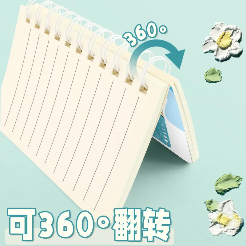 Libro de bobina de dibujos animados para niña, libro pequeño con forma de corazón, Mini cuaderno portátil pequeño de bolsillo para volver a la escuela - imagen 4