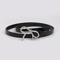 Black silver buckle