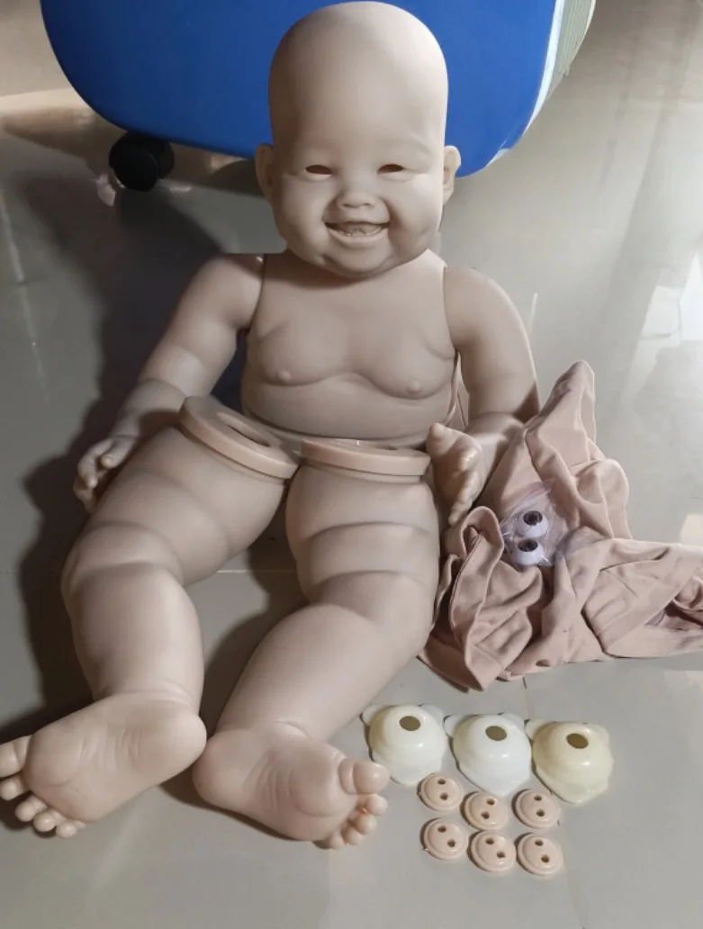 NPK 28 ''hechas a mano sin terminar sin pintar piezas de bricolaje de gran cantidad Reborn Minmin Color fresco con conectores y ojos de cuerpo de tela - imagen 5