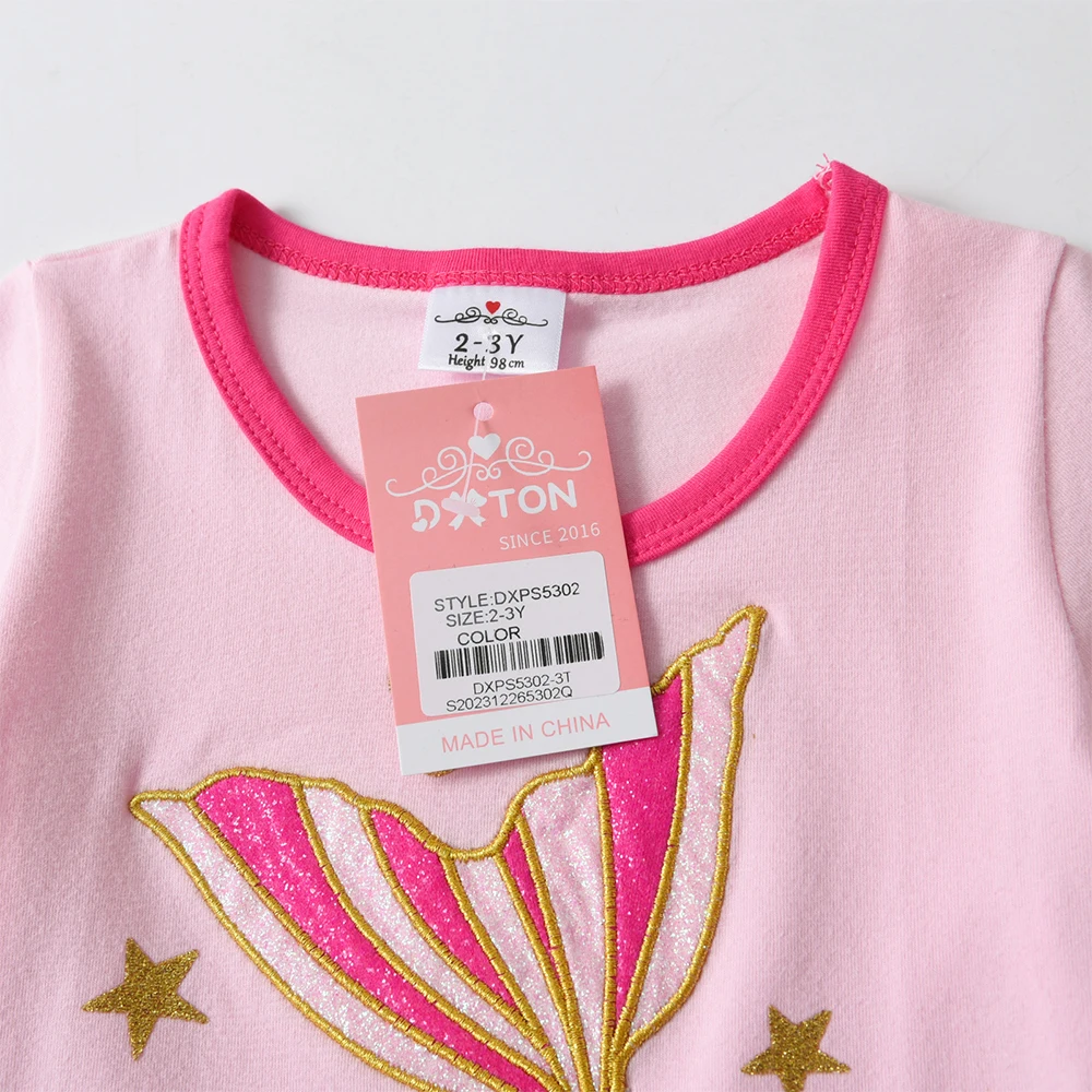 Camiseta DXTON sirena niña – Manga corta algodón con volantes - imagen 2