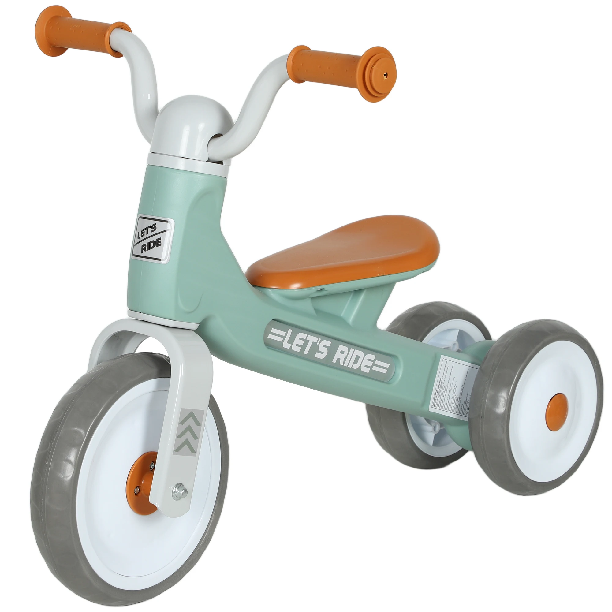 AIYAPLAY Bicicleta sin Pedales para Niños de 12 a 36 Meses, Bicicleta de Equilibrio con Ruedas Silenciosas y Resistentes a Pinchazos, Manillares con Giro Limitado a 60°, Verde