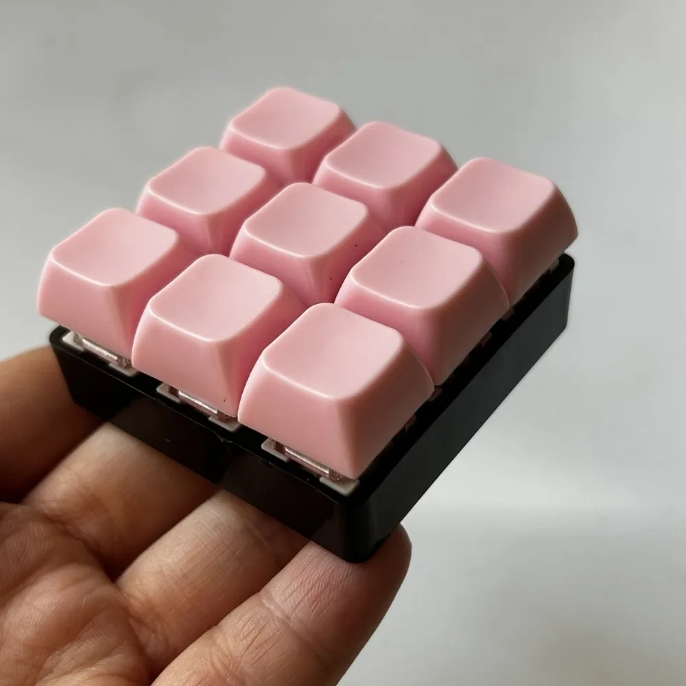 Relaxante DIY teclado Fidget llavero teclas botón Keycap dedo teclado tapa 4/9 teclas alivio del estrés pellizco juguete adulto - imagen 5