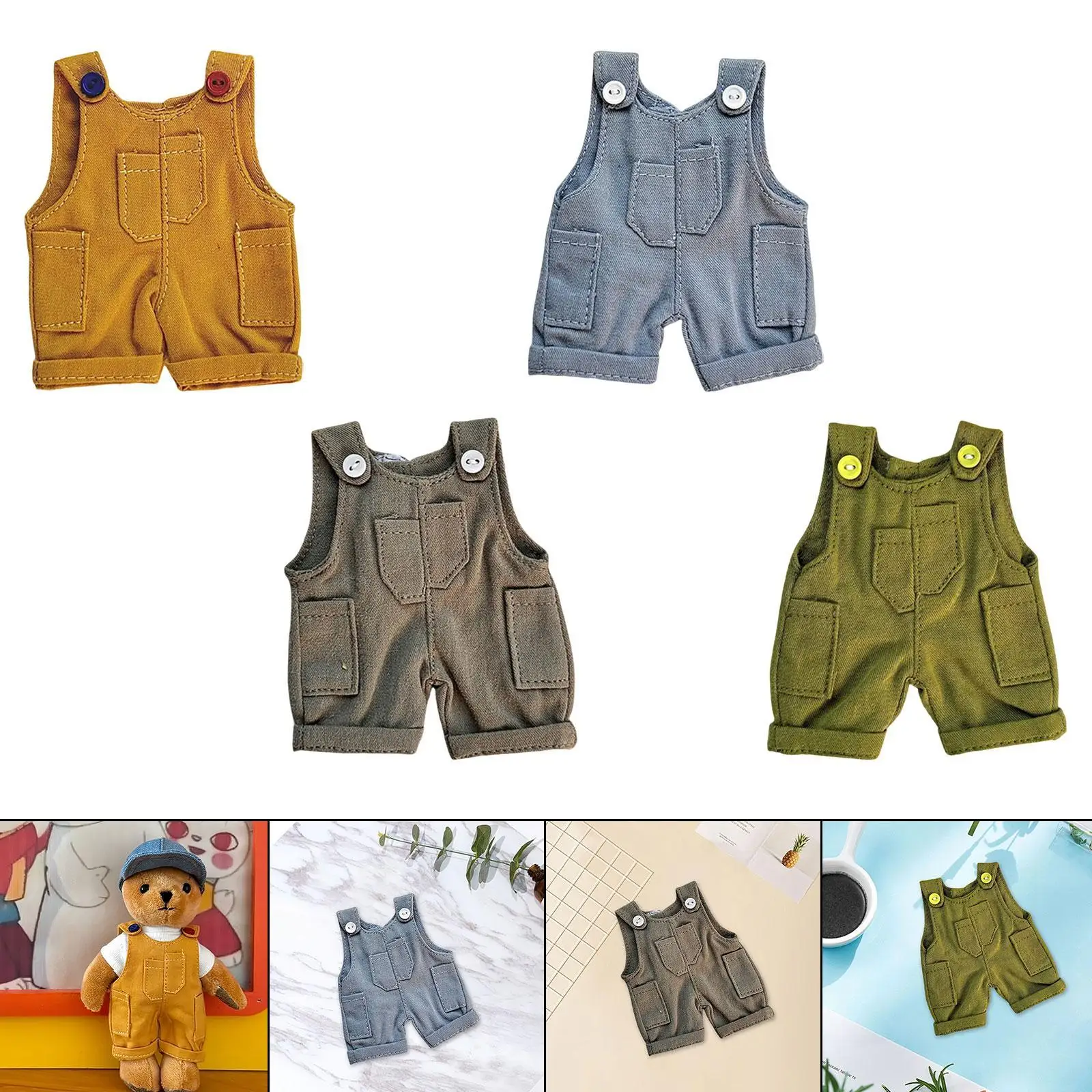 Girl Doll Jumpsuit Pendant Doll Outfits Gifts for Little Girls DIY Doll Toy