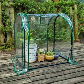 Cubierta de invernadero de plástico transparente: tienda de plantas para flores, verduras y uso interior/exterior (marco de hierro no incluido) - imagen 3