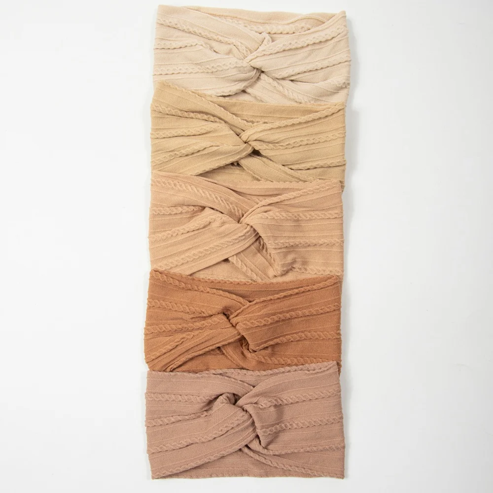 5 unids/set nuevas diademas para bebés recién nacidos para niñas, bandas elásticas para el cabello con nudo de nailon suave, accesorios para el cabello para niñas, sombreros para niños