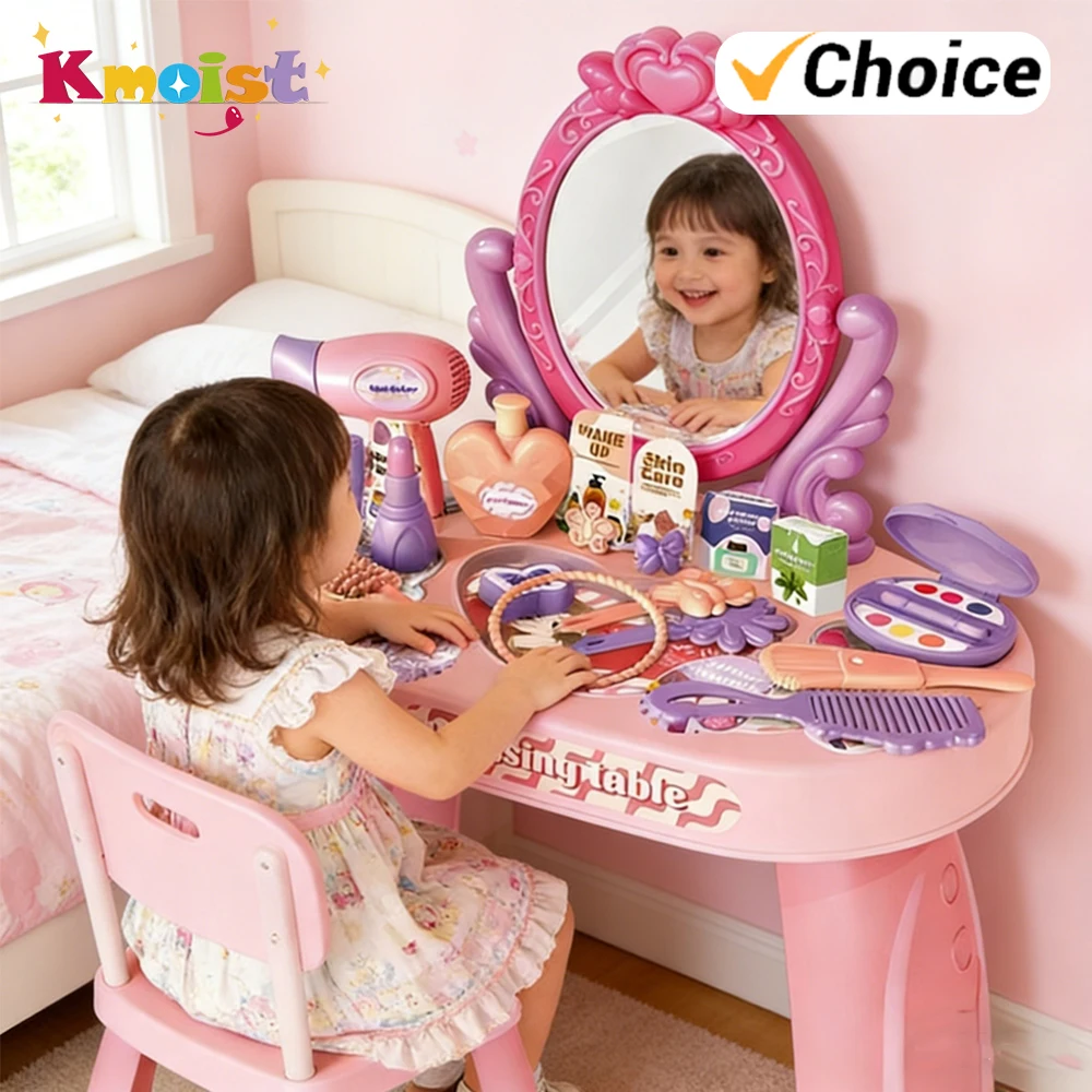 Tocador infantil con maquillaje seguro para juego simbólico - imagen 5
