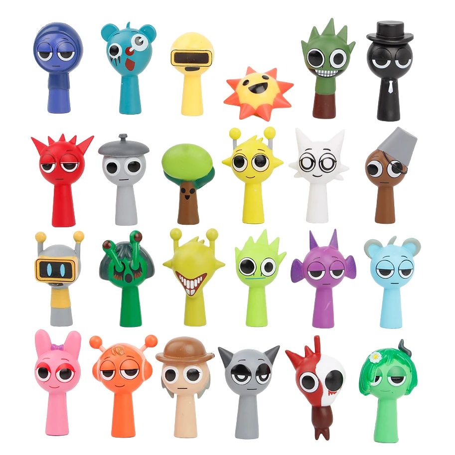24 unids/set Mini Sprunki figura de acción juguete película de dibujos animados Sprunki Wenda modelo muñeca figuritas regalo para niños