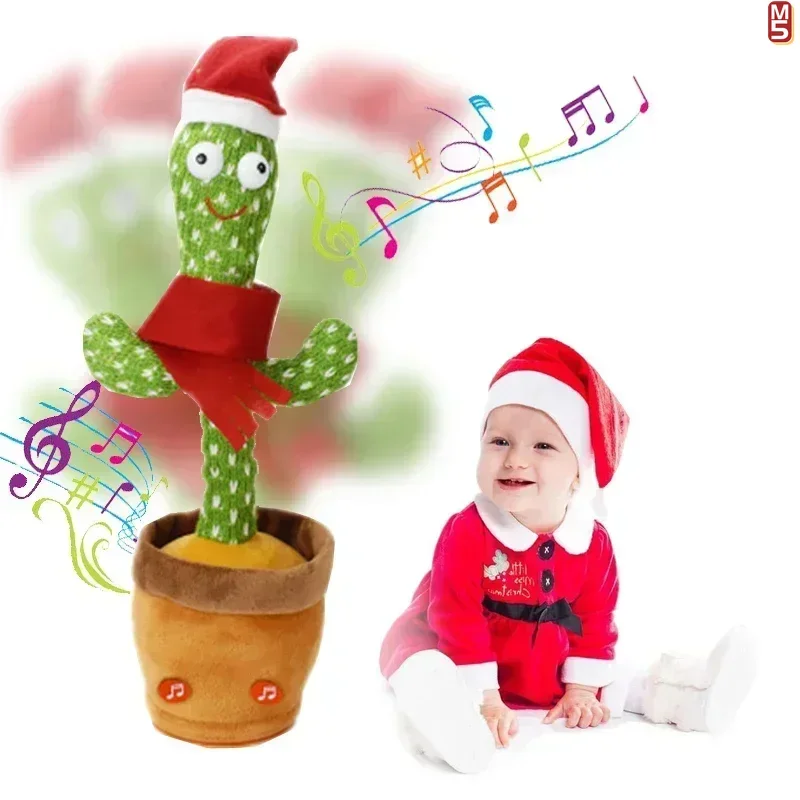 Juguetes electrónicos de peluche para bebé, modelo de Cactus sol, Cactus parlante bailando con 120 canciones, regalos de cumpleaños y Navidad para niños