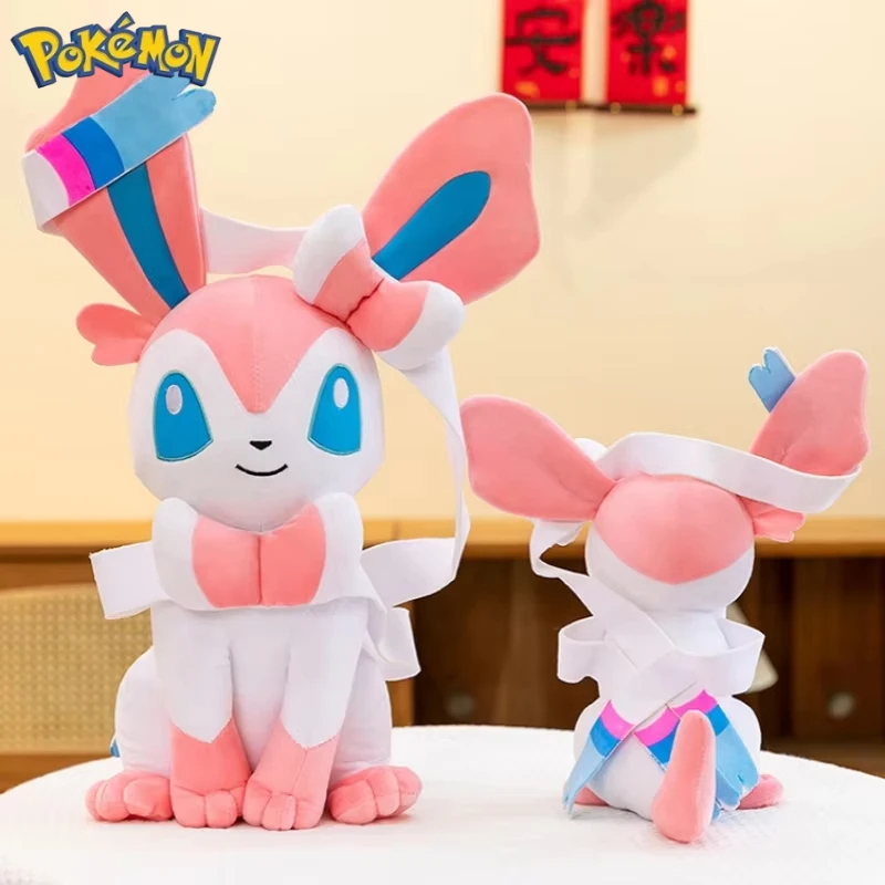 Pokemon Sylveon Peluche Sentado de Anime – Suave Cojín para Regalo - imagen 4