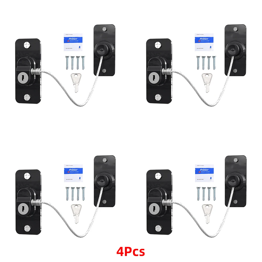4Pcs Black