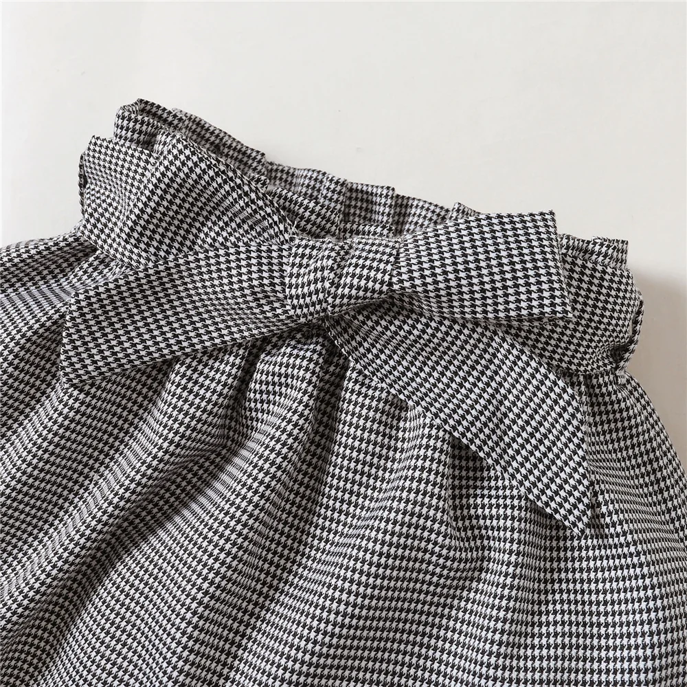 Conjunto de Blusa de manga corta y falda a cuadros para niña, traje de 2 piezas de moda para verano, 1 a 4 años - imagen 4