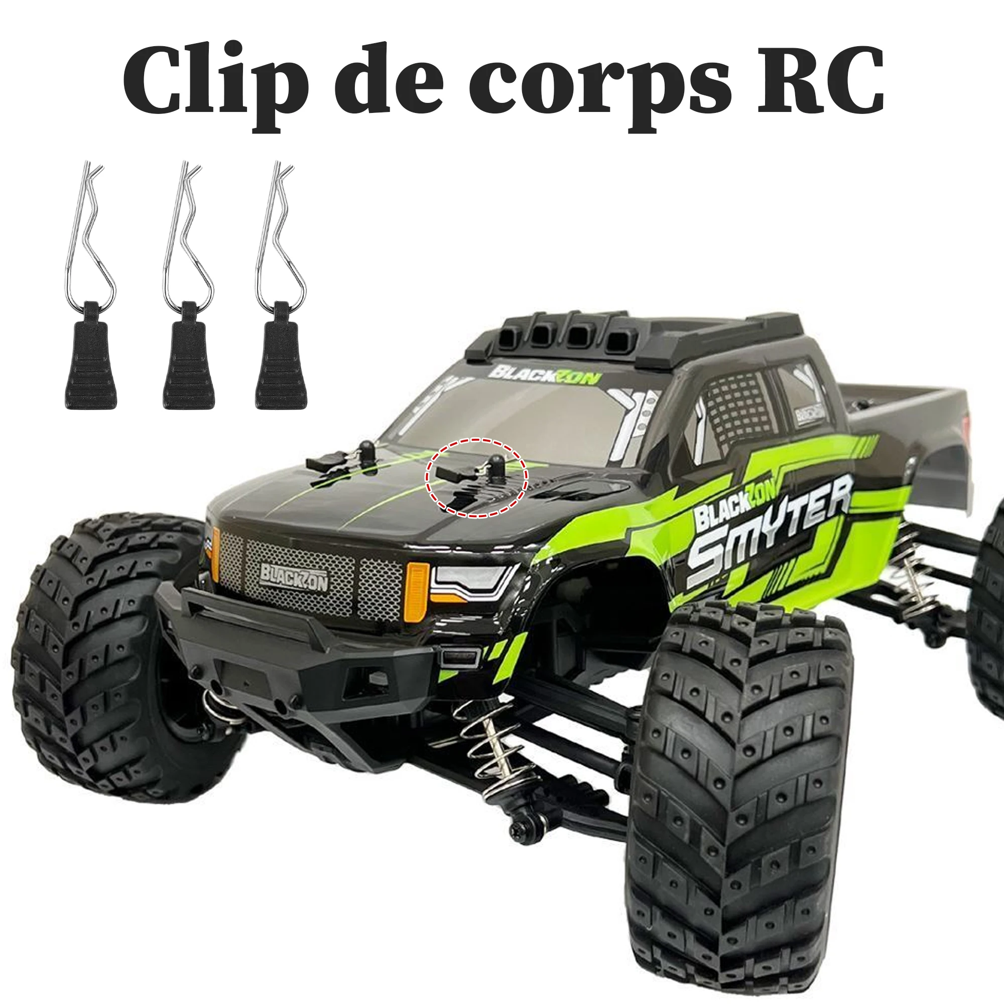 Soporte de clips Tipo R para RC – Compatibilidad Axial Tamiya - imagen 2