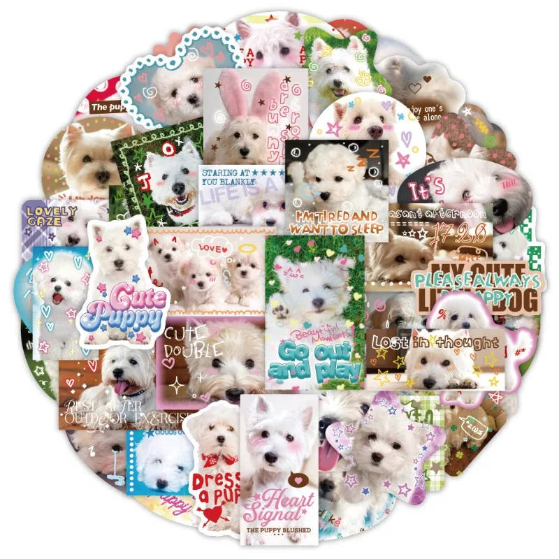 Pegatinas de cachorros kawaii para scrapbooking y decoración infantil - imagen 4