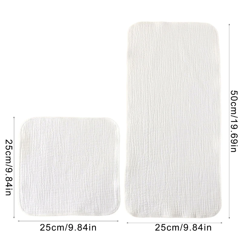 25x25cm 25x50cm bebé 4 capas de gasa de algodón puro toalla pequeña toalla para la cara toalla cuadrada toalla para la boca paño de baño para bebé - imagen 5