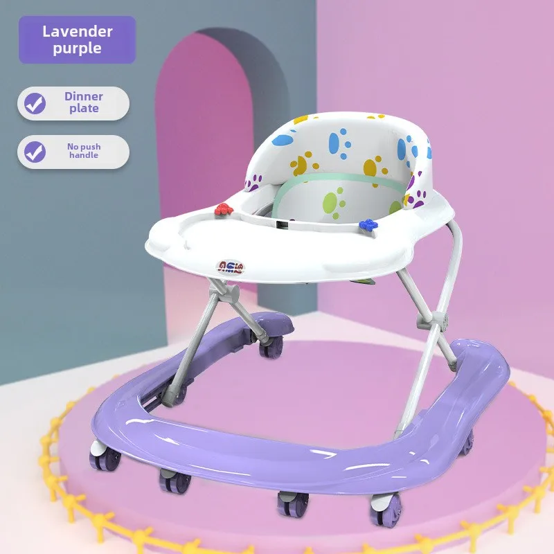 Andador para bebés con música educativa temprana puede sentarse y empujar antivuelco 5 niveles de ajustes - imagen 5