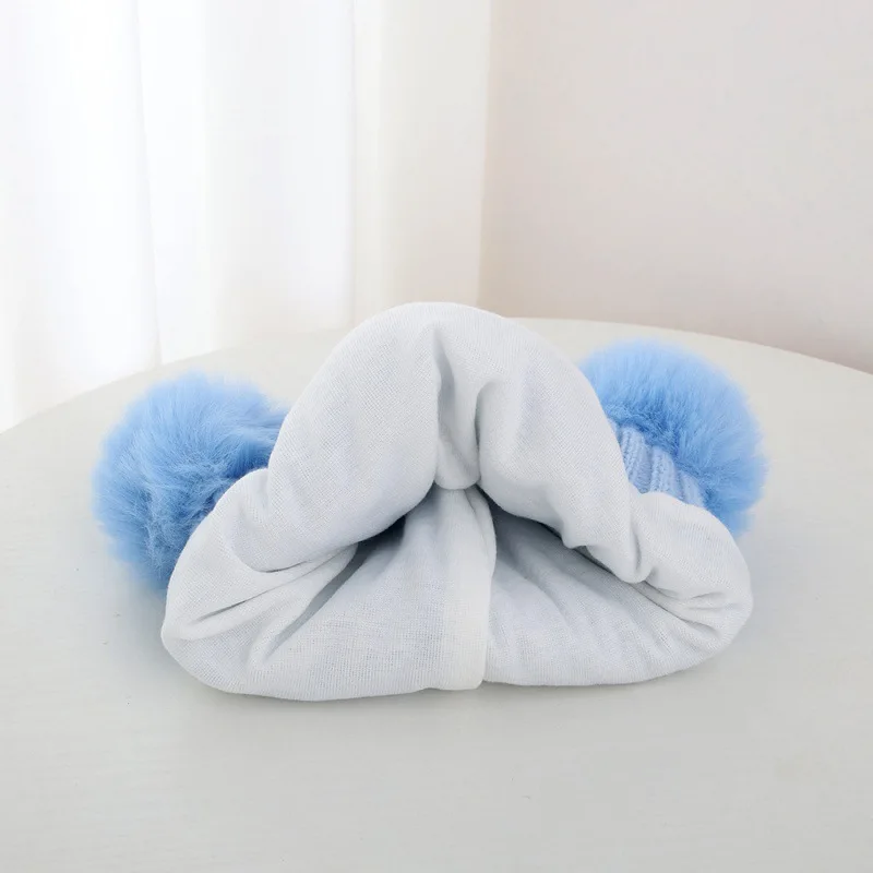 Gorro de bebé con pompon – Otoño e invierno, cálido y suave - imagen 3