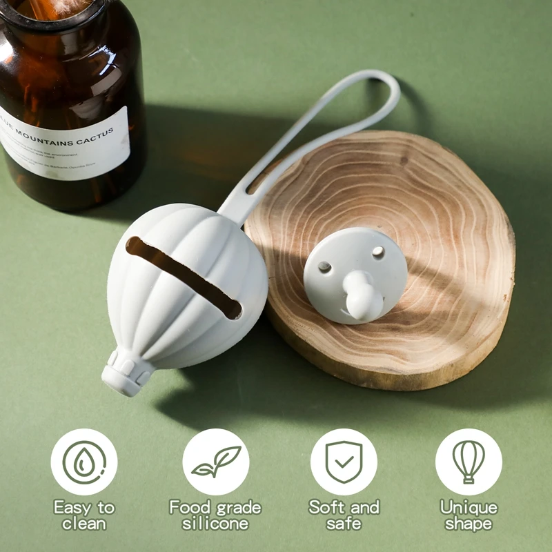 Estuche para chupete de bebé, caja contenedora para chupete portátil de silicona de grado alimenticio sin BPA, caja de almacenamiento Universal para pezones, 2 uds. - imagen 5