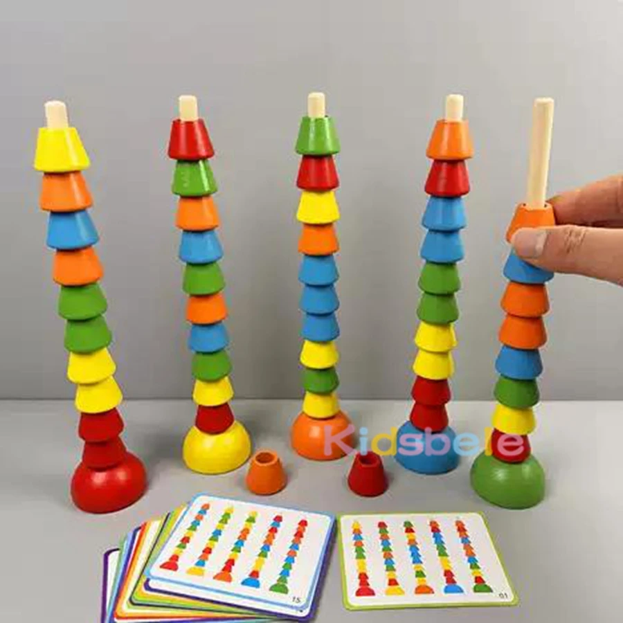 Juguete Montessori de madera para aprender matemáticas básicas - imagen 4
