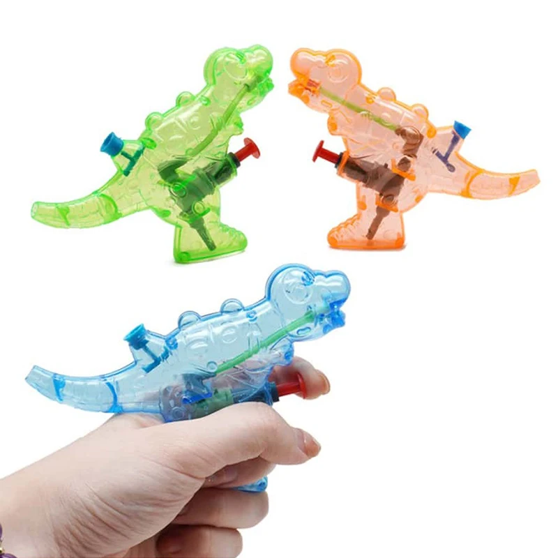 3 uds dinosaurio pistola de agua juguetes para niños tipo prensa Mini pistola de agua juguetes de agua de playa verano al aire libre transparente Color sólido TMZ - imagen 3