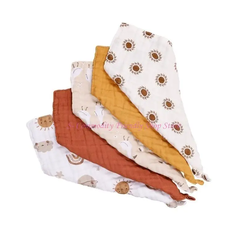 85ae 5pcs Soft rápido absorbe para bebés tela múltiple toalla para bebés para toda edad - imagen 3