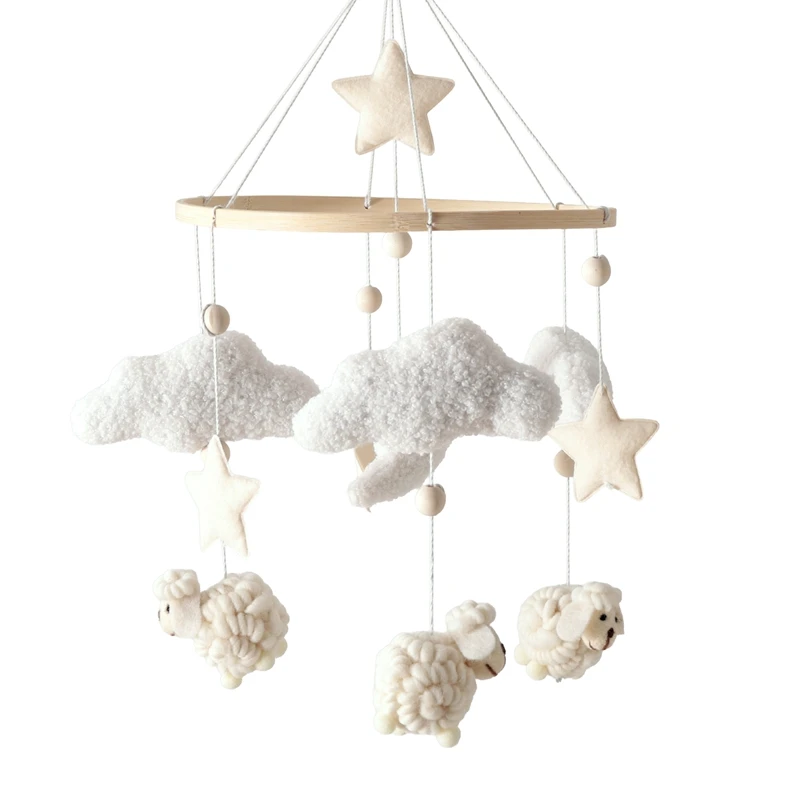 Alpaca Montessori redonda – Juego de emparejar con colgante nube