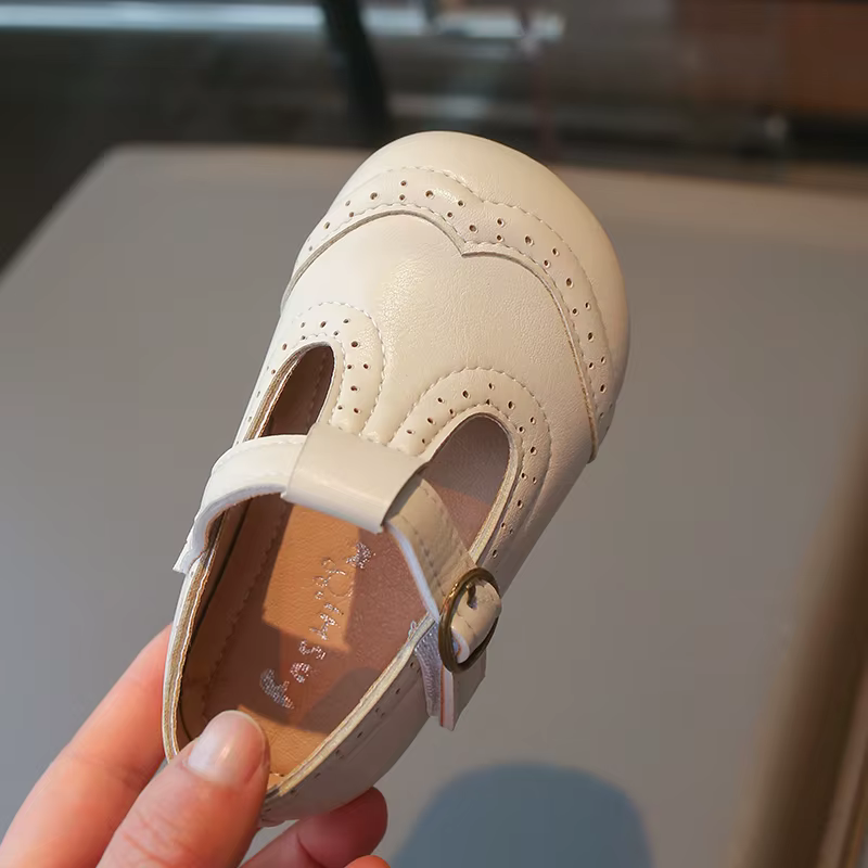 Zapatos de cuero princesa para niñas – Suela blanda antideslizante - imagen 2