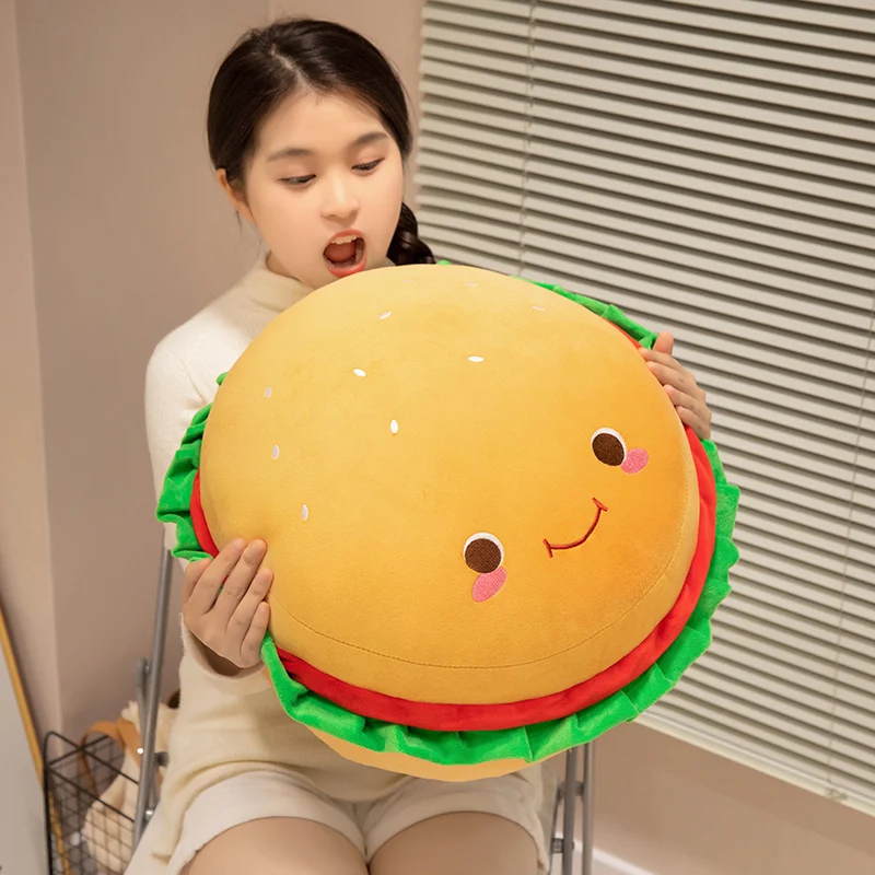 Peluche hamburguesa blandito para niños – Cojín divertido - imagen 2