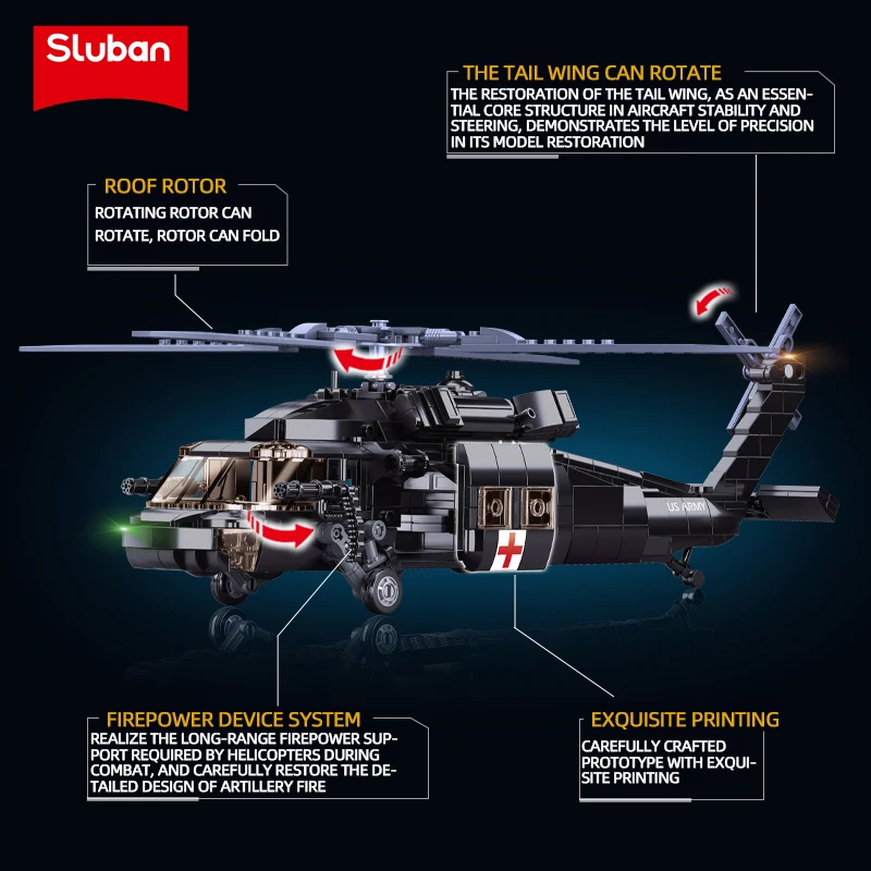 UH-60L Black Hawk: bloques de construcción de helicóptero educativo - imagen 2