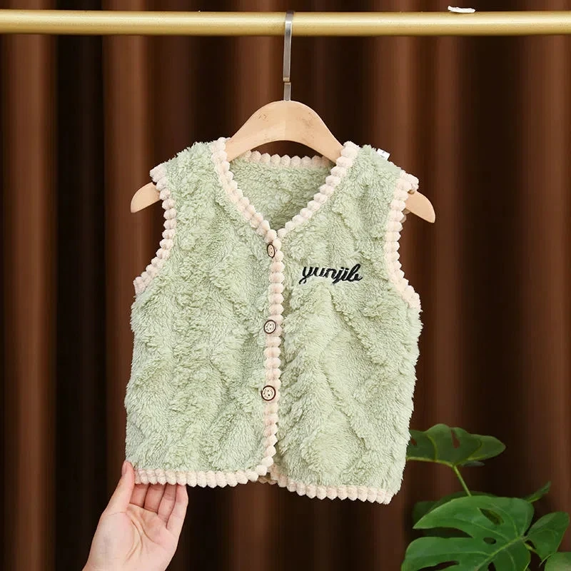 Chaleco polar bebé doble cara para invierno y otoño