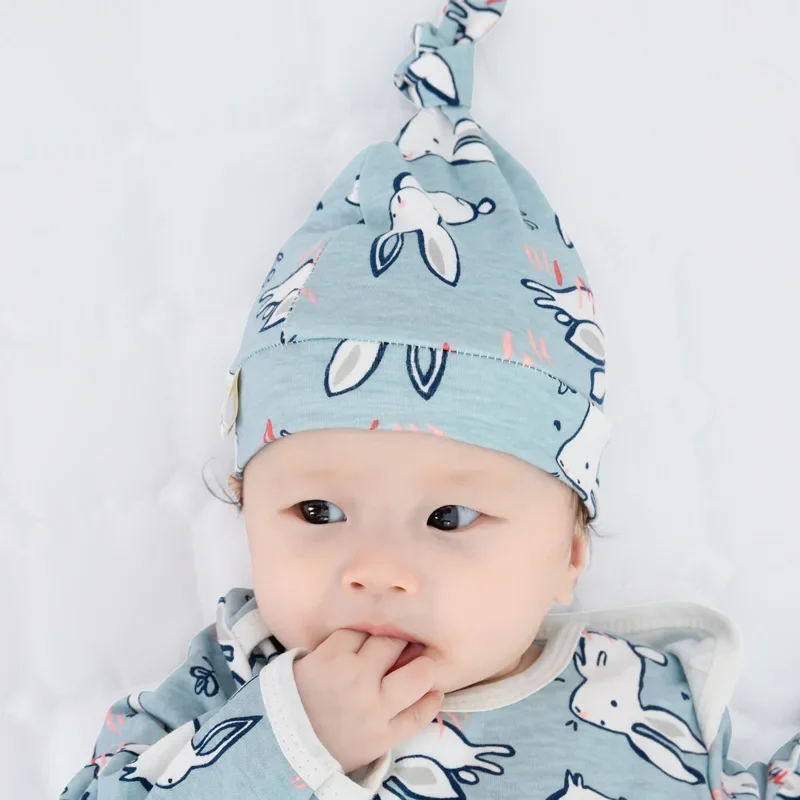 Gorro para bebés y niños, gorros suaves para accesorios de fotografía, gorro anudado para bebés de 10 a 24 meses, gorros para dormir - imagen 3
