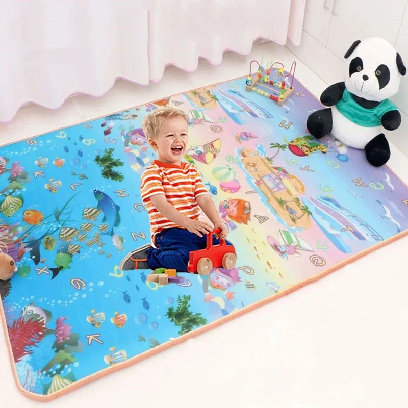 Alfombra no tóxica gruesa de 1CM EPE para actividades de bebé, gimnasio, esteras de juego para gatear, alfombra plegable, alfombra de juego para bebé, alfombra de seguridad para niños - imagen 3