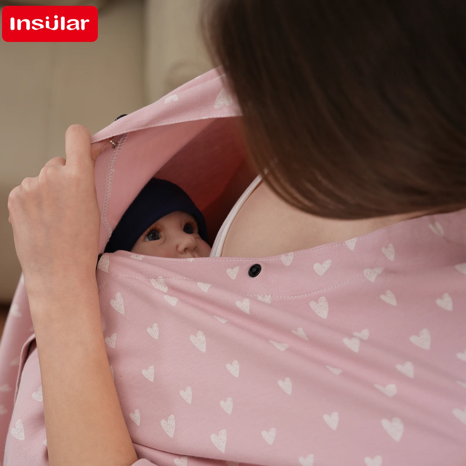 Cubierta de lactancia para salida de madre, fundas de algodón para alimentación de bebé, delantal de lactancia ajustable para privacidad, manta para cochecito - imagen 2