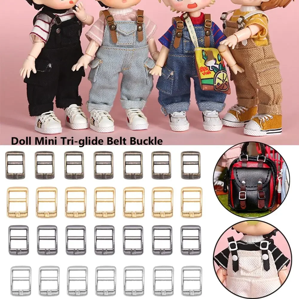Mini hebilla de cinturón tri-glide Ultra pequeña para muñecas, hebillas bolsos, botones, ropa accesorios bolsas, novedad 4mm, 20 piezas - imagen 2